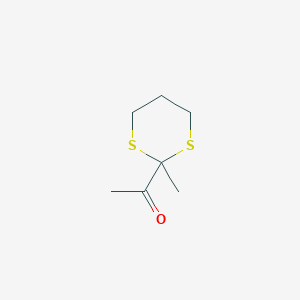 molecular formula C7H12OS2 B14733016 Ethanone, 1-(2-methyl-1,3-dithian-2-yl)- CAS No. 5011-99-4