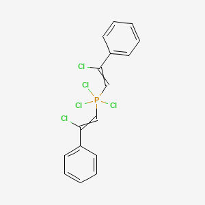molecular formula C16H12Cl5P B14733022 Trichlorobis(2-chloro-2-phenylethenyl)-lambda~5~-phosphane CAS No. 5003-98-5