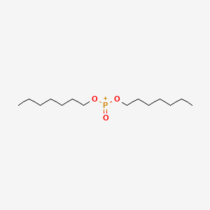 molecular formula C14H30O3P+ B14733044 Diheptoxy(oxo)phosphanium CAS No. 6163-90-2