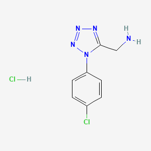 {[1-(4-Chlorophenyl)-1H-tetrazol-5-yl]methyl}amine hydrochloride