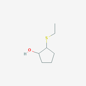 molecular formula C7H14OS B14733089 2-(Ethylsulfanyl)cyclopentan-1-OL CAS No. 6636-63-1
