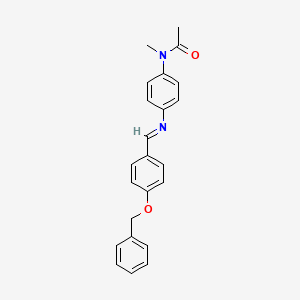 molecular formula C23H22N2O2 B14733094 N-methyl-N-[4-[(4-phenylmethoxyphenyl)methylideneamino]phenyl]acetamide CAS No. 5279-16-3