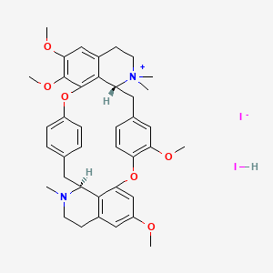 molecular formula C9H14O2 B1473313 Tubocuraranium, 6,6',7',12'-tetramethoxy-2,2',2'-trimethyl-, iodide, hydriodide CAS No. 518-26-3