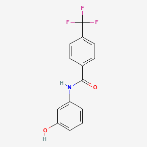 molecular formula C14H10F3NO2 B14733216 N-(3-hydroxyphenyl)-4-(trifluoromethyl)benzamide CAS No. 6462-91-5