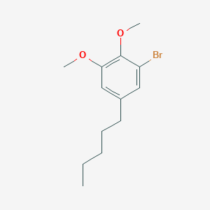 molecular formula C13H19BrO2 B14733257 1-Bromo-2,3-dimethoxy-5-pentylbenzene CAS No. 5466-96-6
