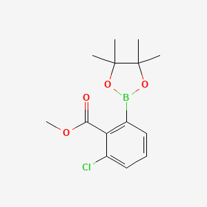 molecular formula C14H18BClO4 B1473326 Methyl 2-chloro-6-(4,4,5,5-tetramethyl-1,3,2-dioxaborolan-2-YL)benzoate CAS No. 1980783-96-7