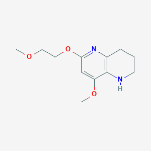 molecular formula C12H18N2O3 B1473328 8-Methoxy-6-(2-methoxyethoxy)-1,2,3,4-tetrahydro-1,5-naphthyridine CAS No. 1706431-69-7