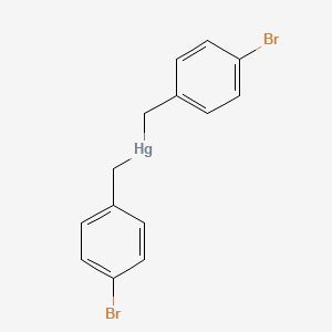 molecular formula C14H12Br2Hg B14733281 Bis[(4-bromophenyl)methyl]mercury CAS No. 10507-41-2