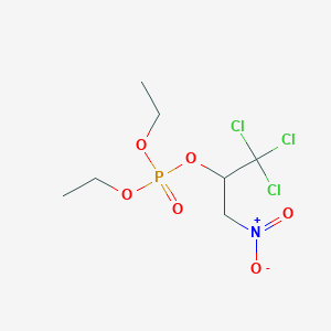 molecular formula C7H13Cl3NO6P B14733288 Diethyl 1,1,1-trichloro-3-nitropropan-2-yl phosphate CAS No. 6329-57-3