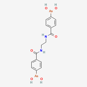 molecular formula C16H18As2N2O6 B14733289 [4-[2-[(4-dihydroxyarsanylbenzoyl)amino]ethylcarbamoyl]phenyl]arsonous acid CAS No. 5408-70-8