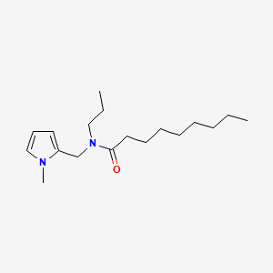 molecular formula C18H32N2O B14733300 N-[(1-methylpyrrol-2-yl)methyl]-N-propyl-nonanamide CAS No. 5934-23-6