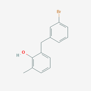 molecular formula C14H13BrO B14733318 2-(3-Bromobenzyl)-6-methylphenol CAS No. 6279-09-0