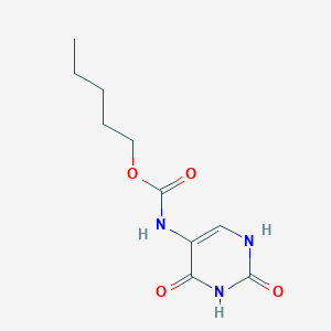 molecular formula C10H15N3O4 B14733331 pentyl N-(2,4-dioxo-1H-pyrimidin-5-yl)carbamate CAS No. 6275-98-5