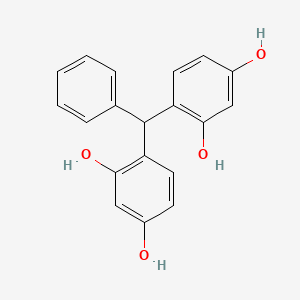 molecular formula C19H16O4 B14733344 4,4'-(Phenylmethanediyl)dibenzene-1,3-diol CAS No. 6271-15-4