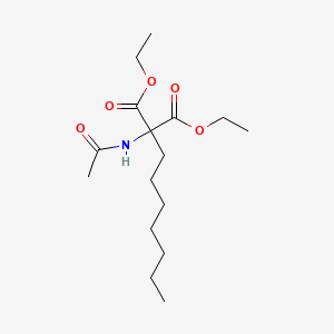 molecular formula C16H29NO5 B14733366 Diethyl(acetylamino)(heptyl)propanedioate CAS No. 6955-14-2