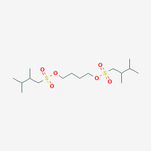 molecular formula C16H34O6S2 B14733387 Butane-1,4-diyl bis(2,3-dimethylbutane-1-sulfonate) CAS No. 5458-44-6