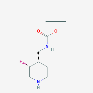 molecular formula C11H21FN2O2 B1473344 (3S,4R)-rel-4-(Boc-氨基)-3-氟哌啶 CAS No. 1408076-00-5