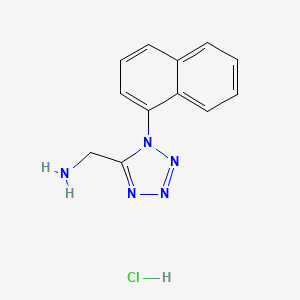molecular formula C12H12ClN5 B1473347 盐酸{[1-(1-萘基)-1H-四唑-5-基]甲基}胺 CAS No. 1426290-80-3