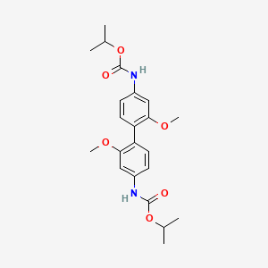 molecular formula C22H28N2O6 B14733479 propan-2-yl N-[3-methoxy-4-[2-methoxy-4-(propan-2-yloxycarbonylamino)phenyl]phenyl]carbamate CAS No. 6622-47-5
