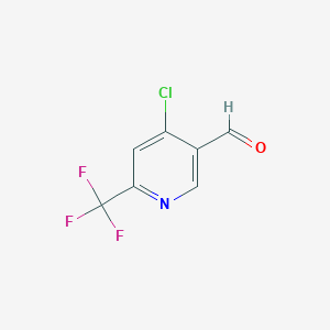 molecular formula C7H3ClF3NO B1473350 4-Chloro-6-(trifluoromethyl)nicotinaldehyde CAS No. 1060807-48-8