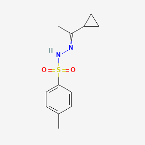 molecular formula C12H16N2O2S B14733526 N-(1-cyclopropylethylideneamino)-4-methylbenzenesulfonamide CAS No. 5508-41-8