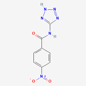 molecular formula C8H6N6O3 B14733530 Benzamide, 4-nitro-N-(1H-tetrazol-5-yl)- CAS No. 6229-22-7