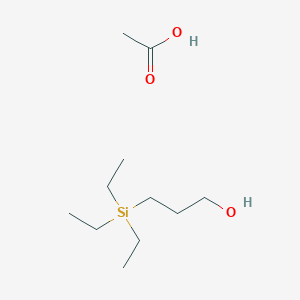 molecular formula C11H26O3Si B14733549 Acetic acid;3-triethylsilylpropan-1-ol CAS No. 5290-31-3