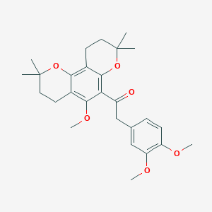 molecular formula C27H34O6 B14733563 Dihydroisopomiferitin trimethyl ether CAS No. 5432-73-5