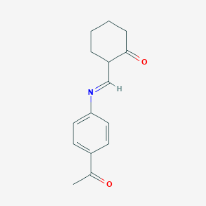 molecular formula C15H17NO2 B14733588 2-{(e)-[(4-Acetylphenyl)imino]methyl}cyclohexanone CAS No. 5401-32-1