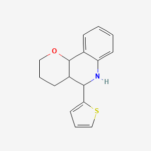molecular formula C16H17NOS B1473360 5-(2-Thienyl)-3,4,4a,5,6,10b-hexahydro-2H-pyrano[3,2-c]quinoline CAS No. 2204913-02-8