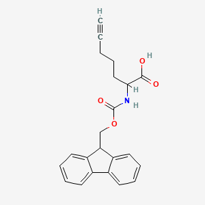 molecular formula C22H21NO4 B1473364 2-({[(9H-fluoren-9-yl)methoxy]carbonyl}amino)hept-6-ynoic acid CAS No. 1700400-83-4