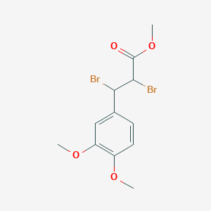 molecular formula C12H14Br2O4 B14733648 Methyl 2,3-dibromo-3-(3,4-dimethoxyphenyl)propanoate CAS No. 5401-66-1