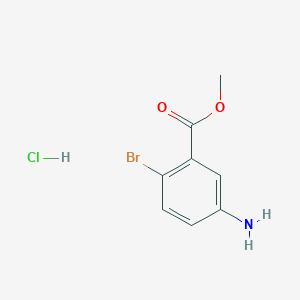 molecular formula C8H9BrClNO2 B1473365 Methyl 5-amino-2-bromobenzoate hydrochloride CAS No. 1803581-93-2