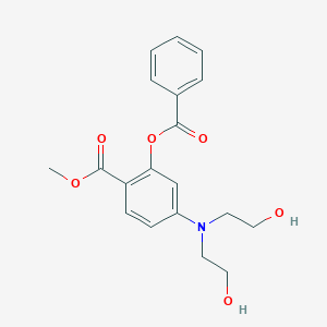 molecular formula C19H21NO6 B14733658 Methyl 2-(benzoyloxy)-4-[bis(2-hydroxyethyl)amino]benzoate CAS No. 7150-99-4