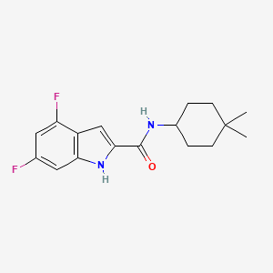 molecular formula C17H20F2N2O B1473366 N-(4,4-dimethylcyclohexyl)-4,6-difluoro-1H-indole-2-carboxamide CAS No. 1473450-62-2
