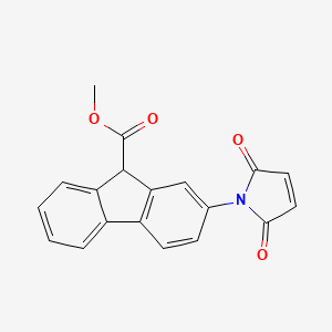 molecular formula C19H13NO4 B14733666 methyl 2-(2,5-dioxopyrrol-1-yl)-9H-fluorene-9-carboxylate CAS No. 5458-85-5