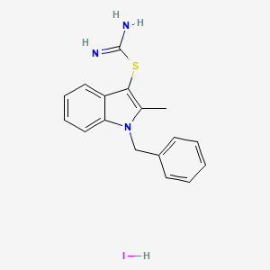 molecular formula C17H18IN3S B1473369 1-Benzyl-2-methyl-1H-indol-3-yl imidothiocarbamate hydroiodide CAS No. 1426291-05-5