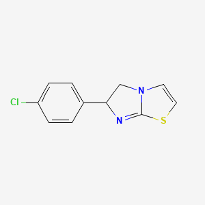 molecular formula C11H9ClN2S B14733734 6-(4-Chlorophenyl)-5,6-dihydroimidazo[2,1-b][1,3]thiazole 