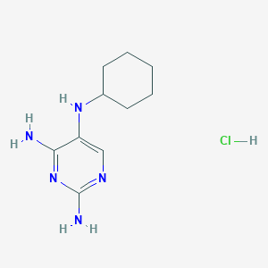 molecular formula C10H18ClN5 B14733775 5-N-cyclohexylpyrimidine-2,4,5-triamine;hydrochloride CAS No. 5177-58-2