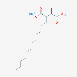 molecular formula C17H31NaO4 B14733827 sodium;2-(1-carboxyethyl)tetradecanoate CAS No. 6155-44-8