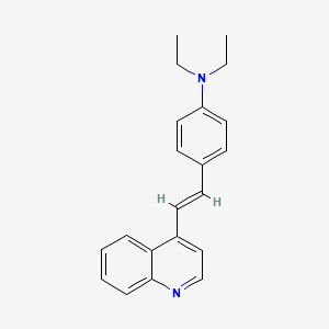 molecular formula C21H22N2 B14733877 Quinoline, 4-(p-diethylaminostyryl)- CAS No. 5397-61-5