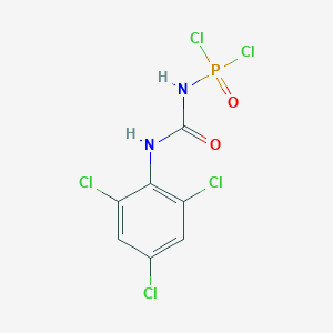 molecular formula C7H4Cl5N2O2P B14734036 1-Dichlorophosphoryl-3-(2,4,6-trichlorophenyl)urea 