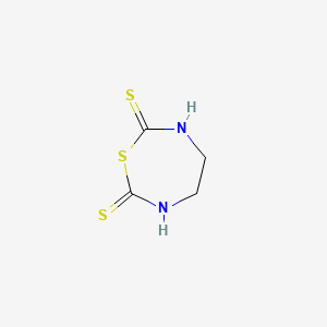 molecular formula C4H6N2S3 B14734056 Tetrahydro-1,3,6-thiadiazepine-2,7-dithione CAS No. 5782-83-2