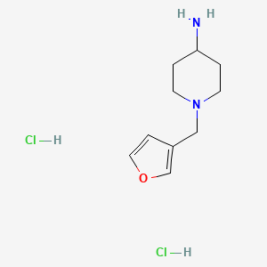molecular formula C10H18Cl2N2O B1473409 1-(Furan-3-ylmethyl)piperidin-4-amine dihydrochloride CAS No. 2098021-90-8