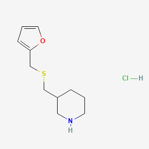 3-([(Furan-2-ylmethyl)sulfanyl]methyl)piperidine hydrochloride