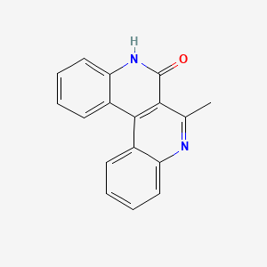 molecular formula C17H12N2O B14734183 Dibenzo(c,f)(2,7)naphthyridin-6(5H)-one, 7-methyl- CAS No. 4694-51-3