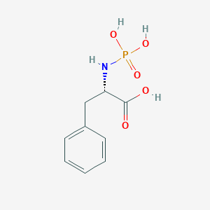 molecular formula C9H12NO5P B14734191 N-Phosphono-L-phenylalanine CAS No. 5652-25-5