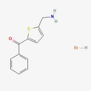 molecular formula C12H12BrNOS B1473421 [5-(Aminomethyl)-2-thienyl](phenyl)methanone hydrobromide CAS No. 1823036-94-7