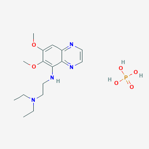 molecular formula C16H27N4O6P B14734268 N-(6,7-dimethoxyquinoxalin-5-yl)-N',N'-diethylethane-1,2-diamine;phosphoric acid CAS No. 5423-83-6