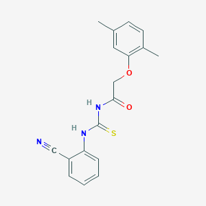 molecular formula C18H17N3O2S B14734282 N-[(2-cyanophenyl)thiocarbamoyl]-2-(2,5-dimethylphenoxy)acetamide CAS No. 6977-65-7